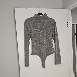 Madewell Heather Gray Turtleneck Bodysuit